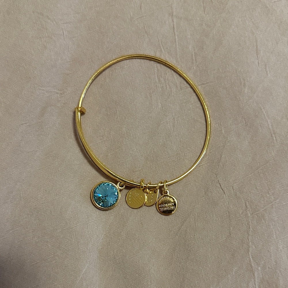 NWOT Alex and Ani Aquamarine bracelet